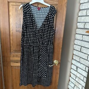 Black and White Patterned Women's Dress